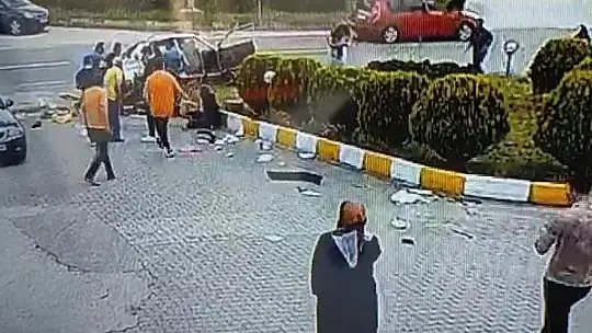 Karabük'teki kaza kameraya yansıdı