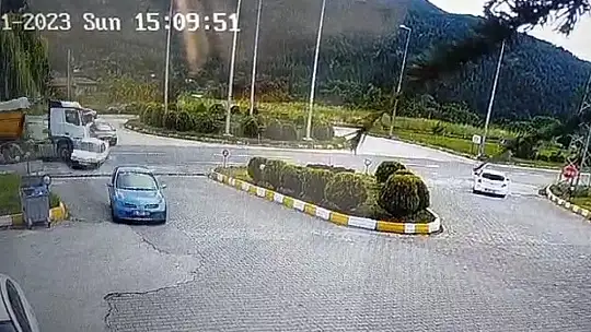 Karabük'teki kaza kameraya yansıdı