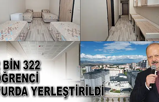 2 Bin 322 Öğrenci Yurda Yerleştirildi