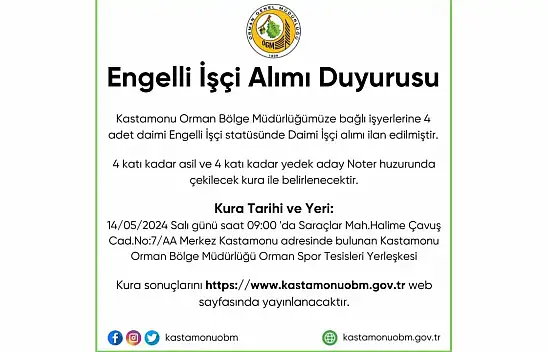 4 Engelli İşçi Alımı Yapılacak