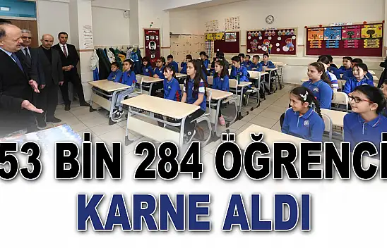 53 Bin 284 Öğrenci Karne Sevinci Yaşadı