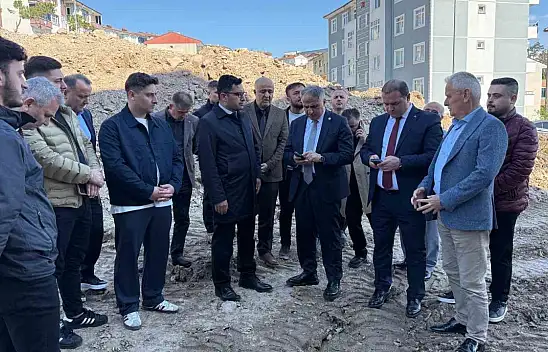 Alaplı'daki İmam Hatip Ortaokulu İnşaatında Denetim Gerçekleştirdiler