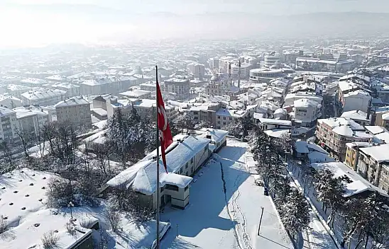 Bolu'da Kış Güzelliği Havadan Görüntülendi