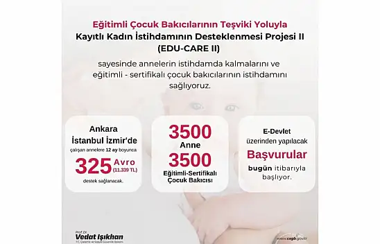 Çalışan Annelere 325 Euro Destek Verilecek