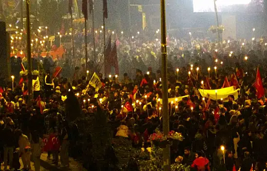 Çankırı'da geniş katılımlı Cumhuriyet yürüyüşü