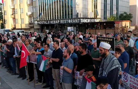Çorum'da 'İsrail'i Telin Gazze'ye Destek' Mitingi