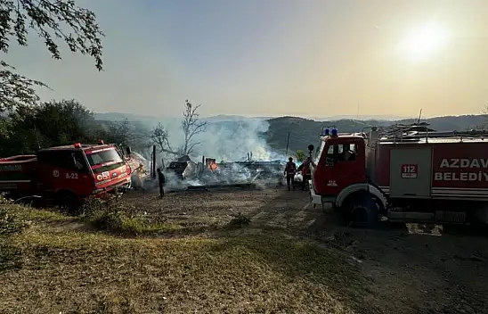 Garaj ve Samanlık Küle Döndü