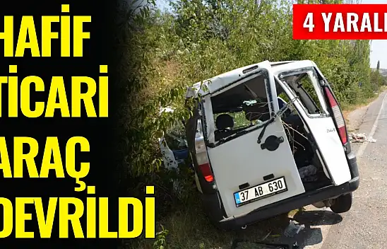 Hafif Ticari Araç Devrildi!