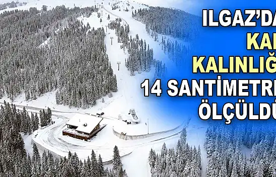 Ilgaz'da Kar Kalınlığı 14 Santimetre Ölçüldü