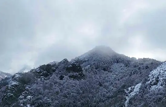 Ilgaz Dağı'nın Eteklerinde Buluşan Kar Ve Sis Mest Etti