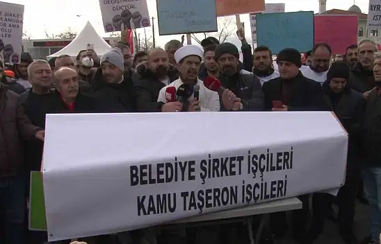 Kadro İsteyen Taşeron İşçilerinden Eylem