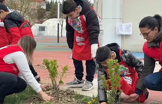 Karabük'te Öğrenciler Hatıra Fidanlarını Toprakla Buluşturdu
