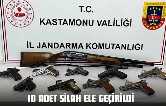 Kastamonu'da 10 Adet Silah Ele Geçirildi