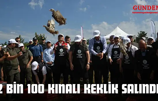 Kastamonu'da 2 Bin 100 Kınalı Keklik Salındı