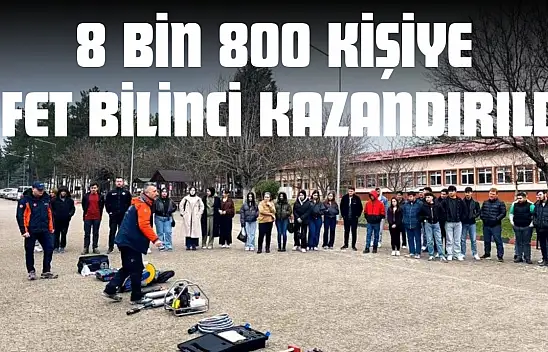 Kastamonu'da 4 Ayda 8 Bin 800 Kişiye Afet Bilinci Kazandırıldı