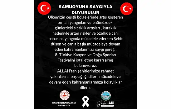 Kastamonu'da 8. Kanyon Ve Doğa Sporları Festivali İptal Edildi
