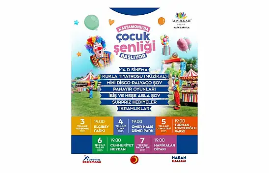 Kastamonu'da Çocuk Şenliği Başlıyor