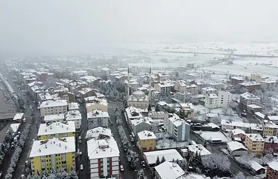 Kastamonu'da dronla kar manzaraları