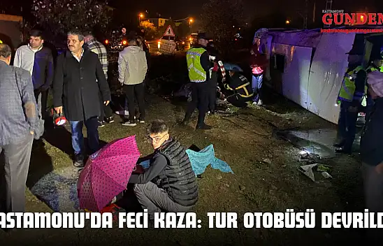 Kastamonu'da Feci Kaza: Tur Otobüsü Devrildi!