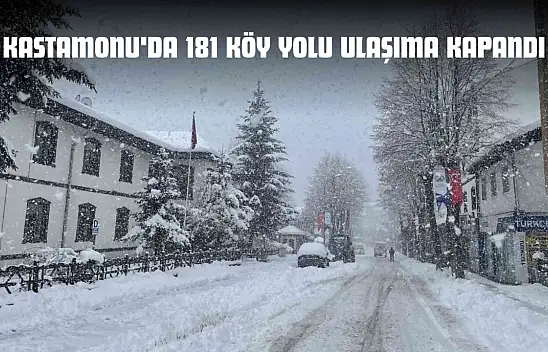 Kastamonu'da Kar 181 Köy Yolu Ulaşıma Kapandı