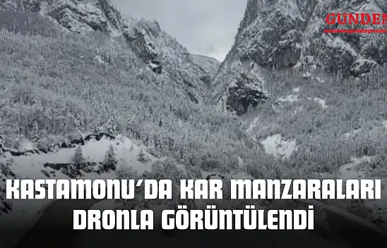 Kastamonu'da Kar Manzaraları Dronla Görüntülendi