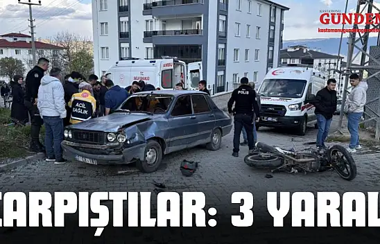 Kastamonu'da Otomobil İle Motosiklet Çarpıştı: 3 Yaralı