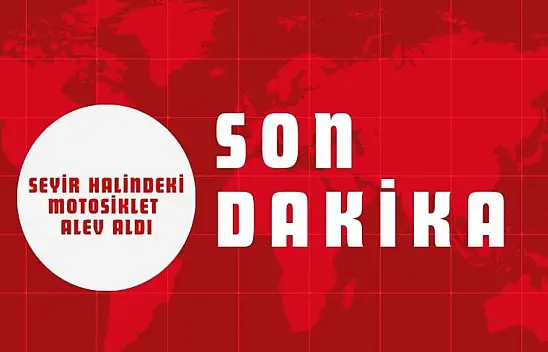 Kastamonu'da Seyir Halindeki Motosiklet Alev Aldı