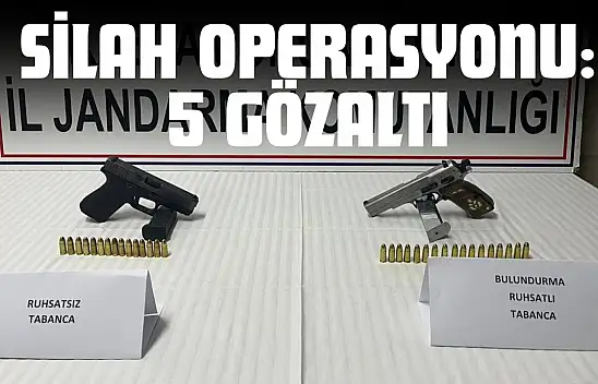 Kastamonu'da Silah Operasyonu: 5 Gözaltı