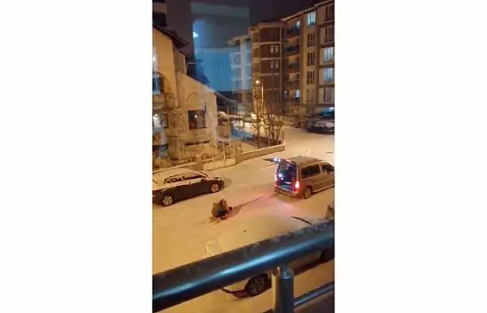 Kastamonu'da Yoğun Kar, Vatandaşlara Kayak Keyfi Yaşattı