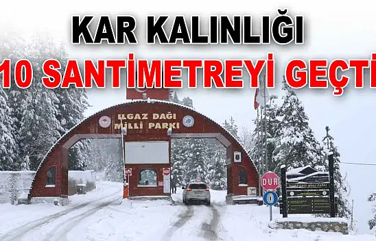 Kastamonu Ilgaz Dağı'nda Kar Yağışı: Kalınlık 10 Santimetreyi Aştı!