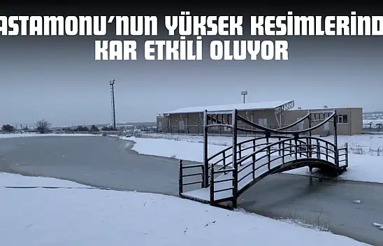 Kastamonu'nun Yüksek Kesimlerinde Kar Etkili Oluyor