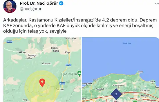 Naci Görür'den 'telaş yok' açıklaması
