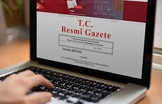 O Kanun Resmi Gazete'de