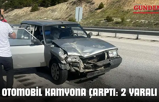 Otomobil Kamyona Çarptı: 2 Yaralı