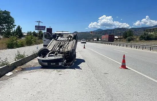 Otomobil takla attı: 1 yaralı