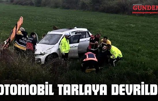 Otomobil Tarlaya Devrildi