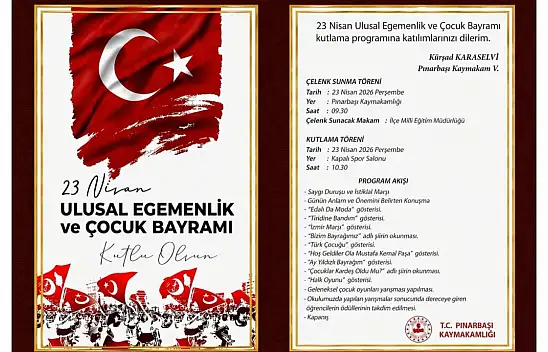 Pınarbaşı'nda 23 Nisan Programı Açıklandı