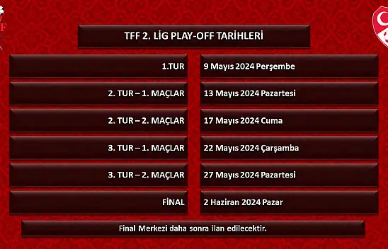 Play-Off Tarihleri Netlik Kazandı