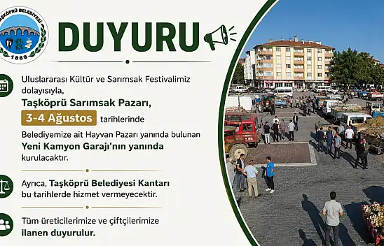 Sarımsak Festivalinde Hizmet Vermeyecek