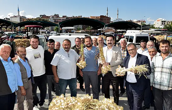 Sarımsak pazarını incelediler