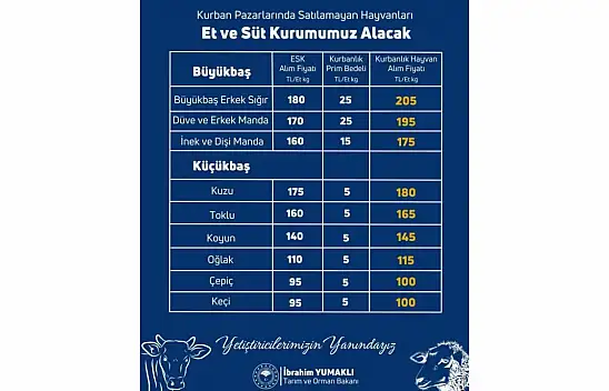 Satılmayan kurbanlıkları ESK alacak