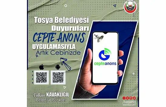 Tosya Belediyesi Cepte Anons Uygulamasına Geçti