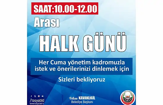 Tosya'da Her Cuma Vatandaşlar Dinleniyor