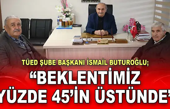 TÜED Şube Başkanı İsmail Buturoğlu: 'Beklentimiz Yüzde 45'in Üstünde'