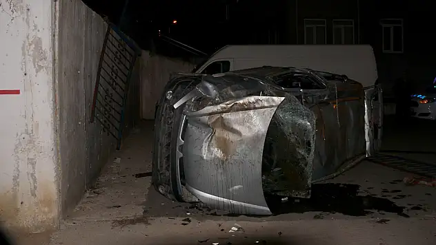 15 metreden uçtu, yara almadan kurtuldu