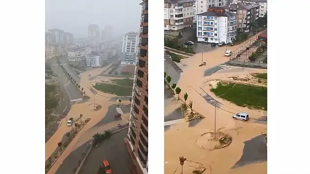 15 dakikalık yağış hayatı felç etti