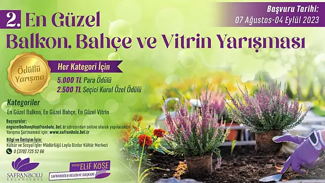 2. En Güzel Balkon, Bahçe ve Vitrin Yarışması başlıyor