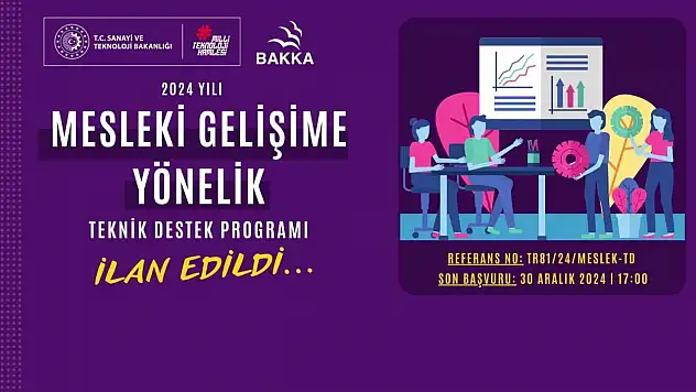 2024 Yılı Mesleki Gelişime Yönelik Teknik Destek Programı İlan Edildi