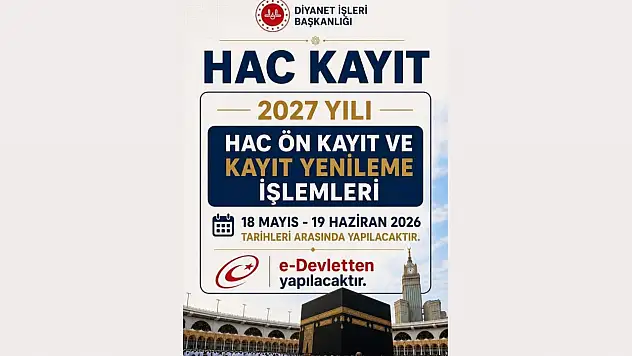 2027 Yılı Hac Ön Kayıt Tarihleri Açıklandı
