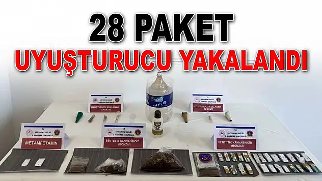 28 Paket Uyuşturucu Ele Geçirildi